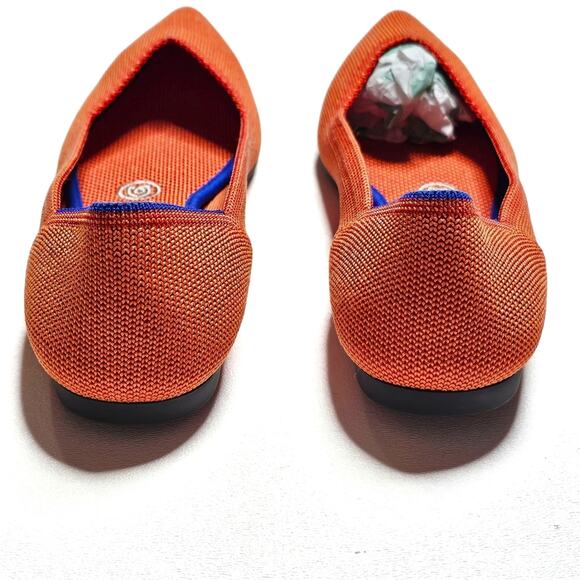 Rothy's The Point Persimmon Flats Size 7 Rare Retired Orange - Picture 4 of 10